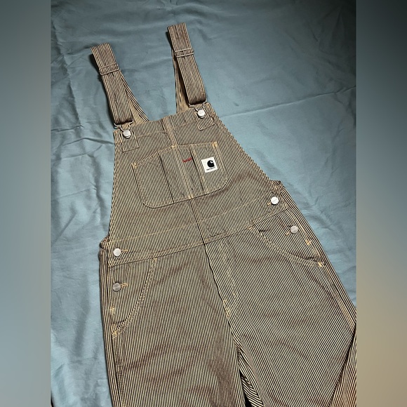CARHARTT WIP BIB OVERALL STRAIGHT HICKORY - Picture 5 of 11